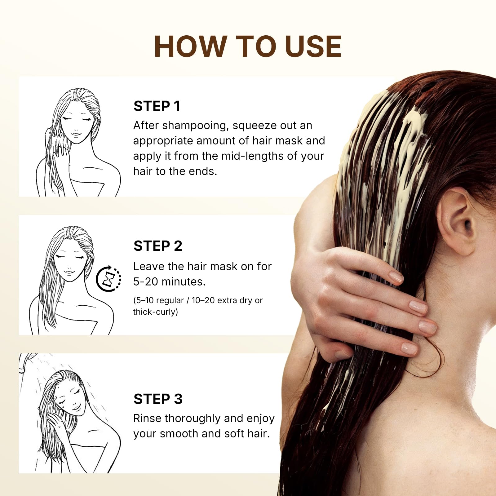 Karseell Collagen Hair Mask for Dry & Damaged Hair – 300ml Jar | Suitable for All Hair Types - Image 2